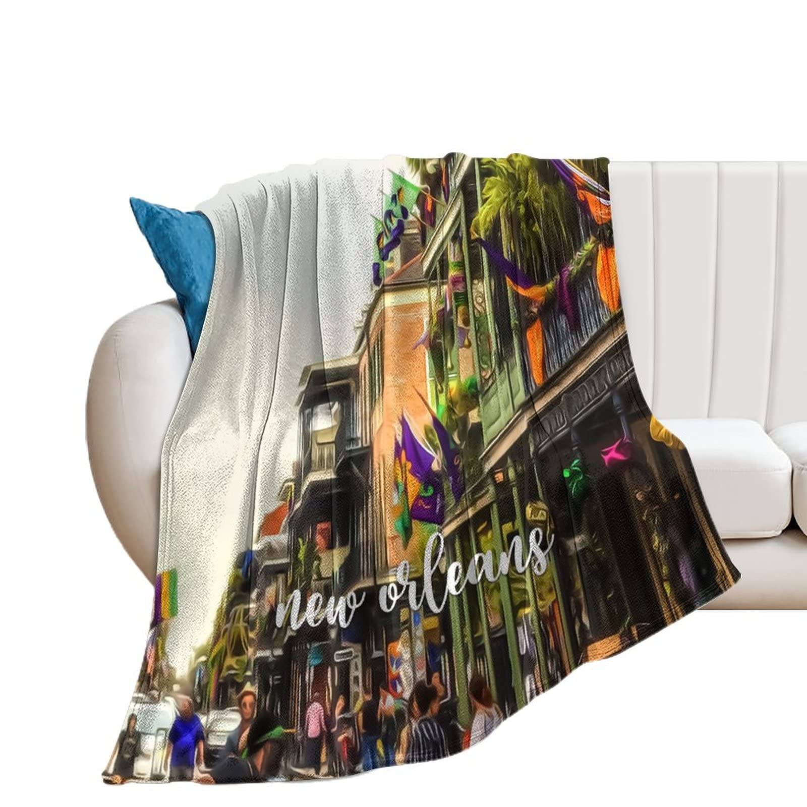 Couverture en flanelle de la Nouvelle-Orléans chaude douce 152x203cm
