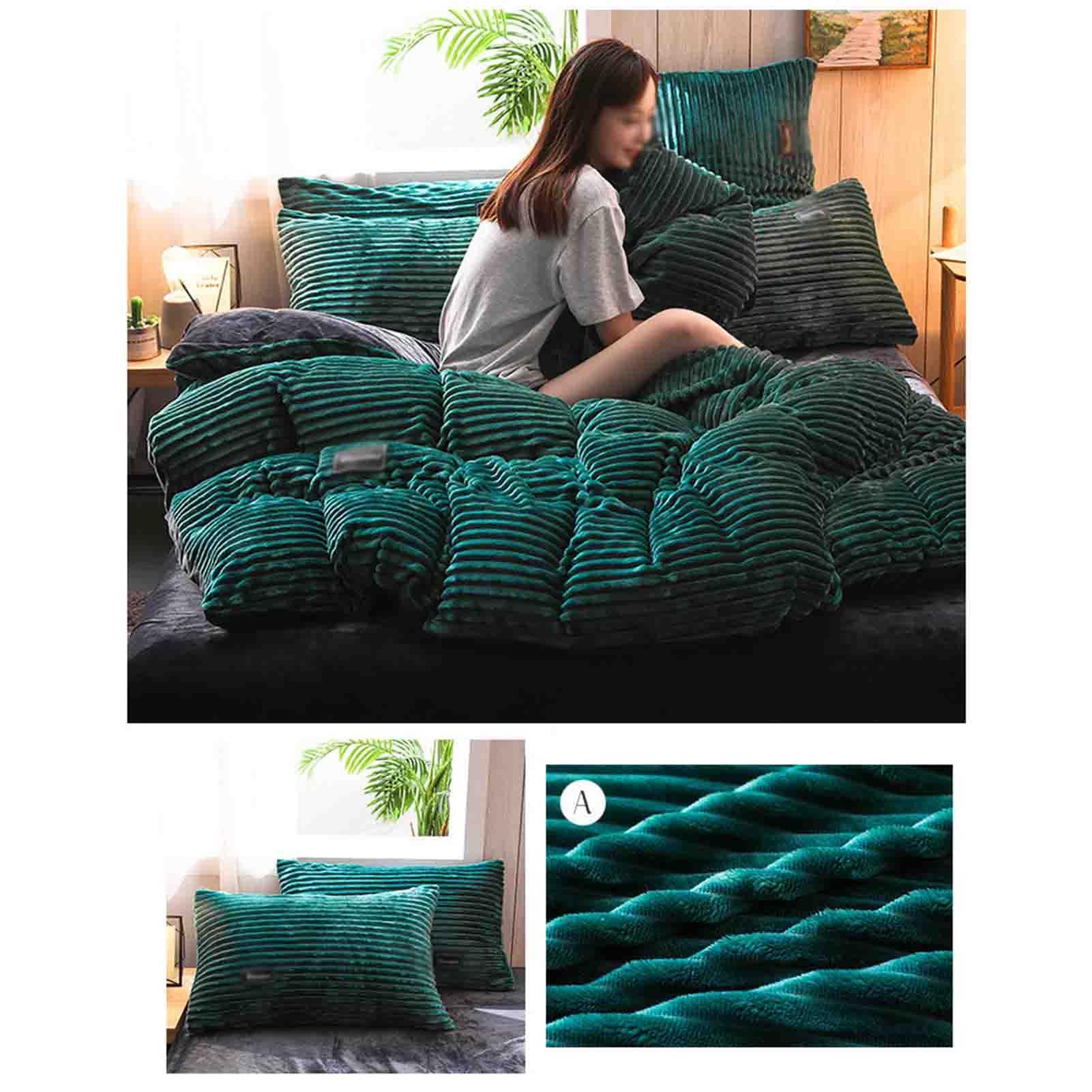 Duvet Covers, Soft and Fluffy Duvet Cover, Cozy Velvet Bedding Set, With 2 Pillowcases And Fitted Sheet - Image 2