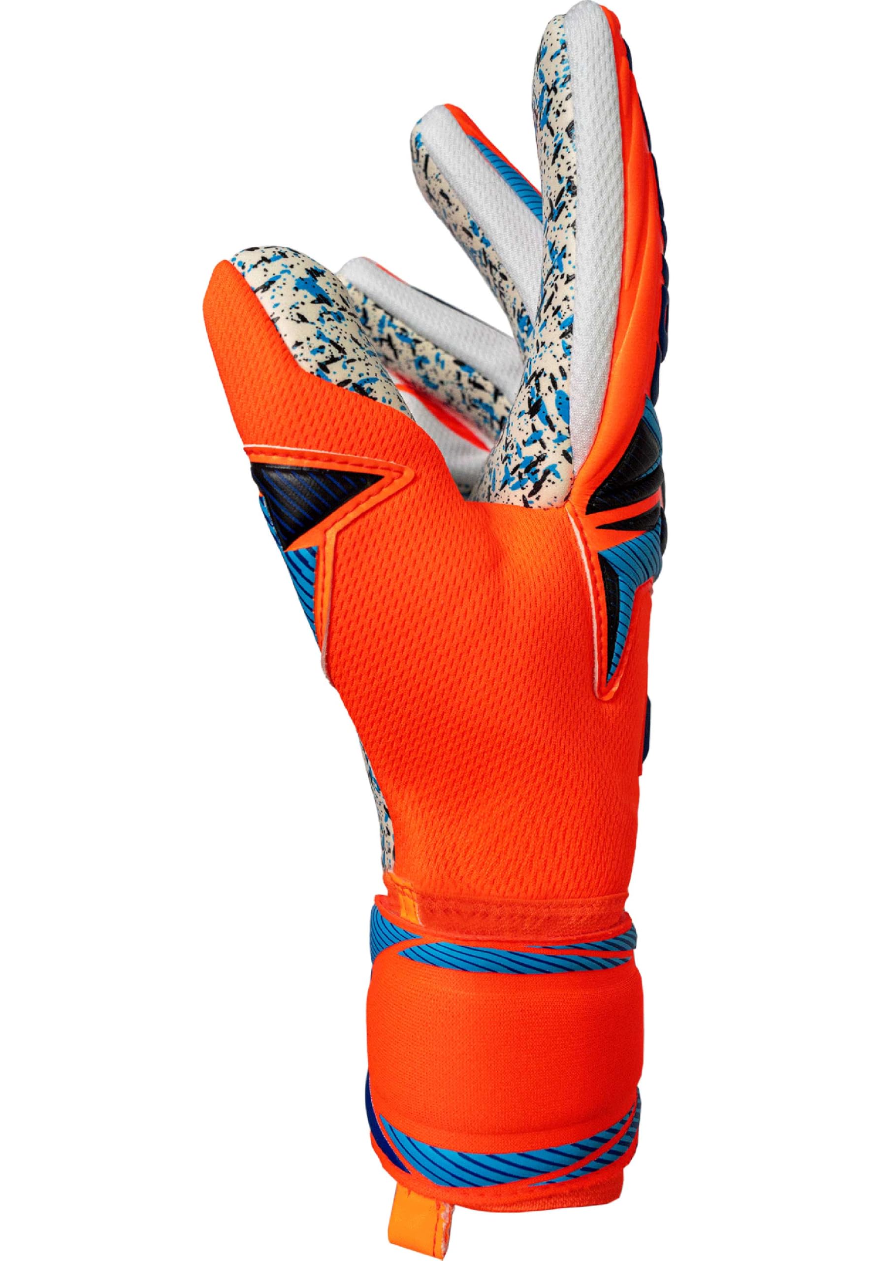 Reusch Guanti da portiere professionali da uomo e adulti, presa forte, schiuma adesiva professionale da 4 mm, vestibilità stabile, traspiranti, per allenamento e gioco, erba artificiale e erba