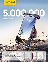 Vista 7 de Lamicall Soporte para Teléfono de Bicicleta, Soporte para Teléfono de Motocicleta - Abrazadera para Teléfono Celular del Manillar de Motocicleta