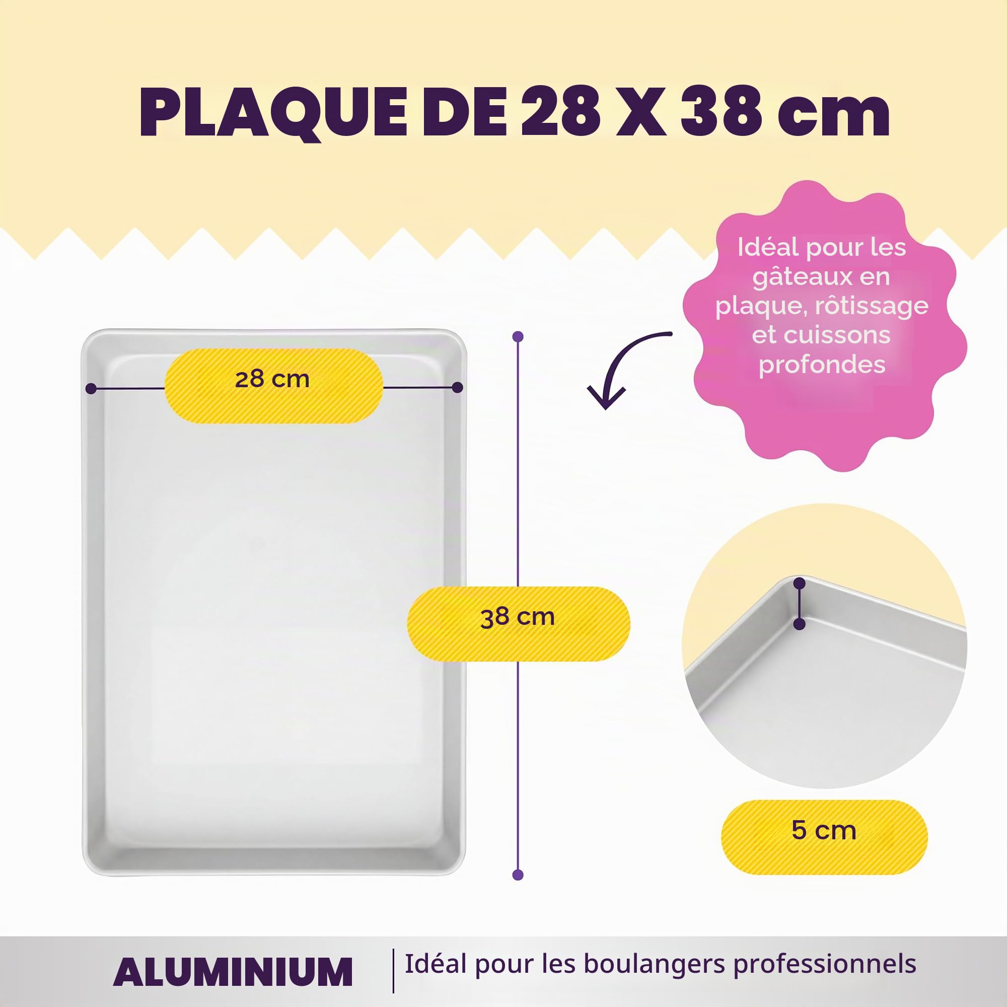 Wilton Performance Pans Moule à Gâteau Oblong 28x38 cm : Moule Rectangulaire en Aluminium Anodisé pour Gâteaux, Gratins et Même Pizza - 28x38x5 cm