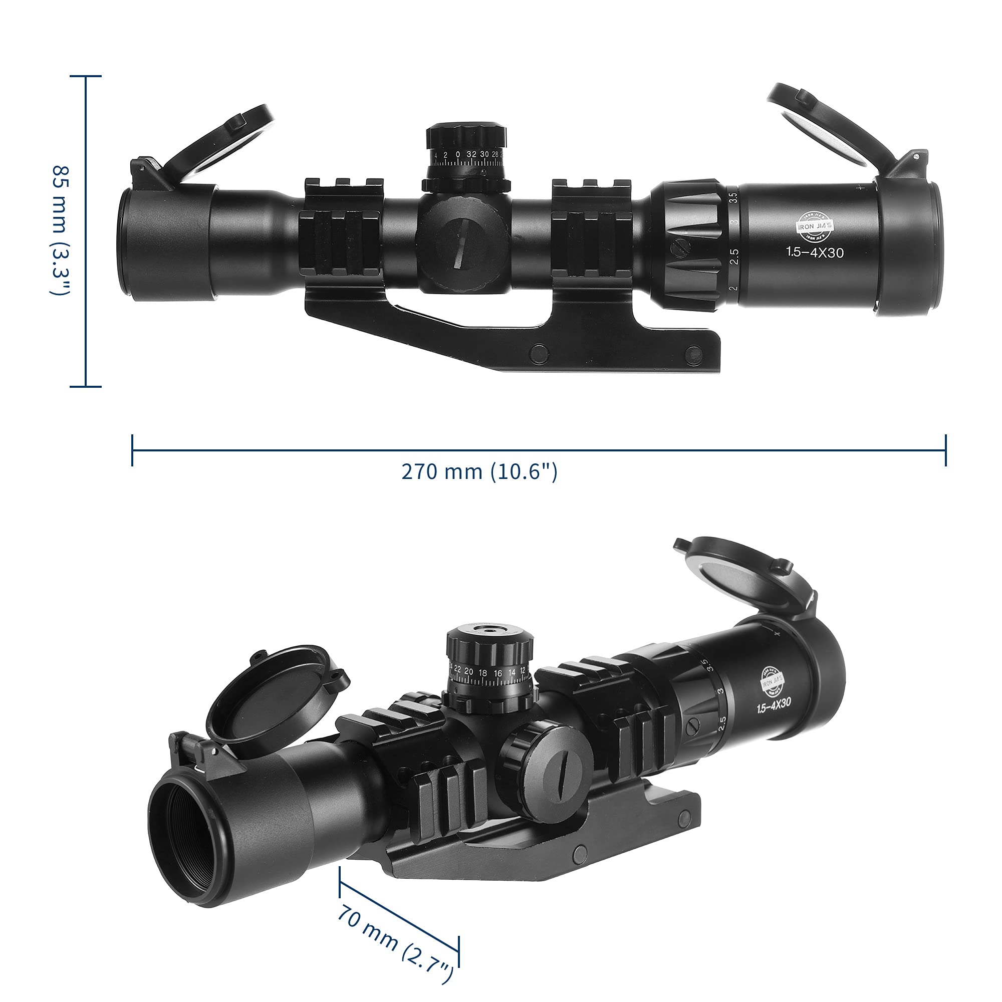 Amazon | Spike タクティカル1.5-4X30BEのライフルスコープ