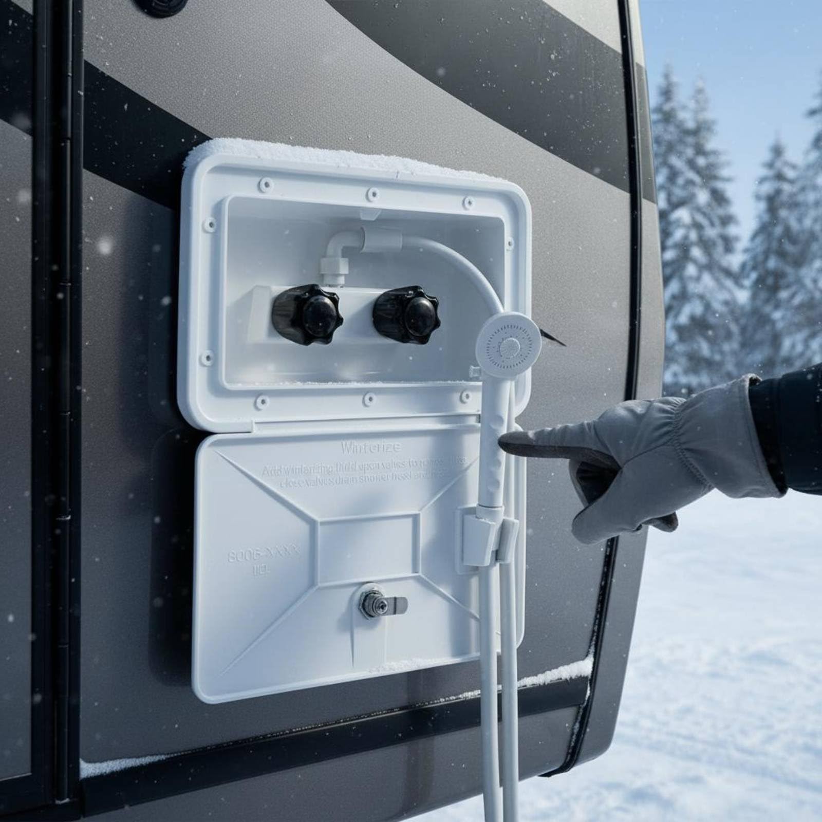 Sharplace Outdoor Duschkopf Wohnmobil Außendusche Duschset Duscharmatur Duschbox Kompakt Und Leicht aus Polypropylen für Schnelle Wäsche Draußen Campingplatz