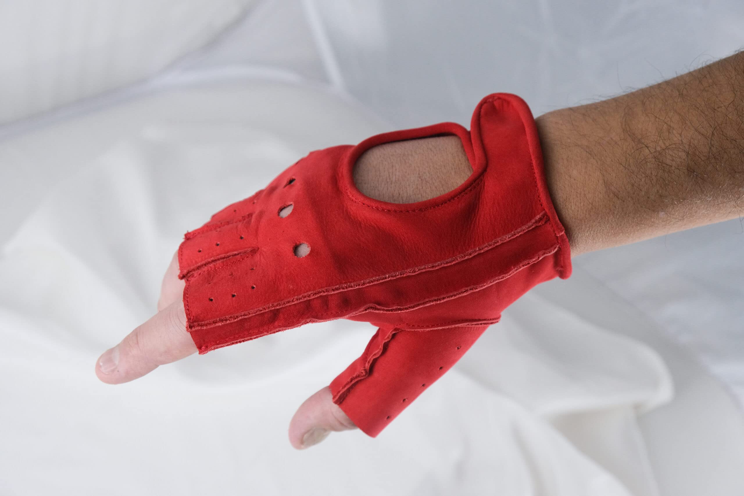 Nuovi Guanti In Pelle Di Daino Guanti Da Uomo In - Foto 11