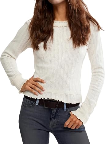 Fairy Grunge Shirts for Women Y2k Striped Long Sleeve Henley Shirt Button Down Vintage Blouse Harajuku Streetwear