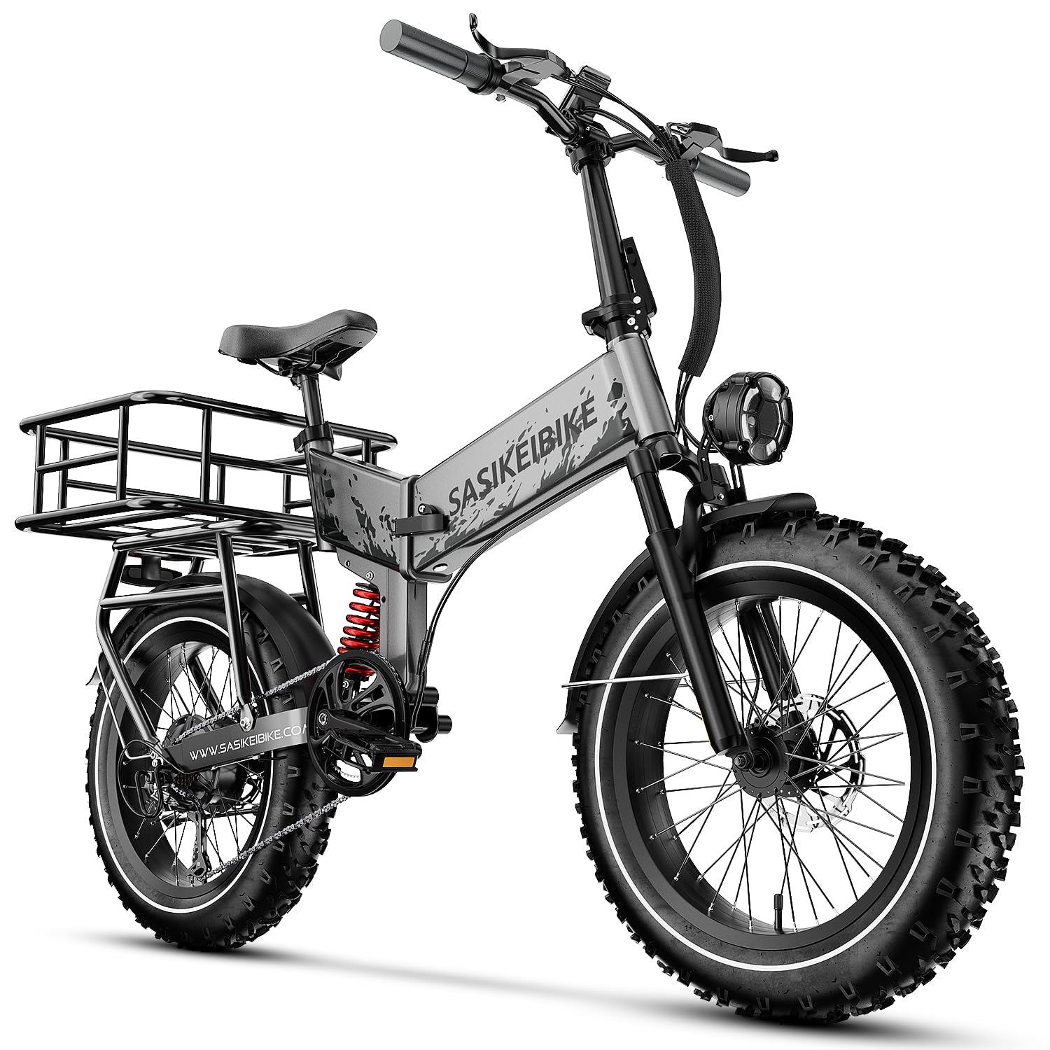 vefreedom 1500W Folding Electric Bike for Adults, 52V 20AH Large Removable Battery E Bike,70 Miles Max Range, 20" x4.0 Fat Tire Ebike, Dual Suspension Commute Electric Mountain Bicycle