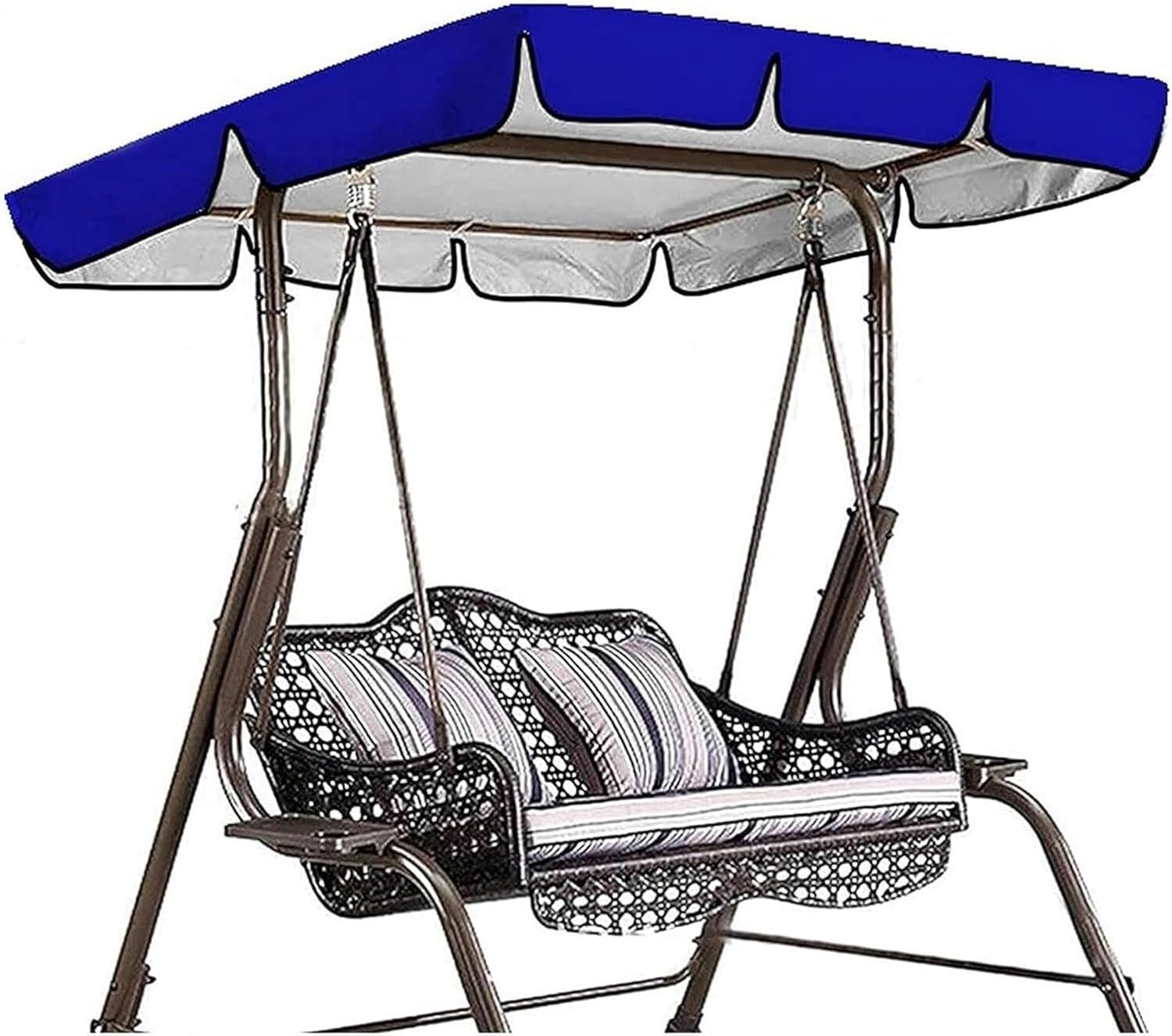 Swing Canopy Replacement, Canopy for Swing Seat 210D Waterproof+Sun Shade, Garden Swing Chair Canopy Top Cover for Outdoor