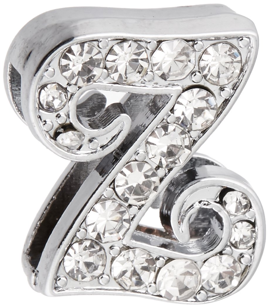 Mirage Pet Products Clear Script Sliding Collar Charms, 3/8-Inch, Letter Z