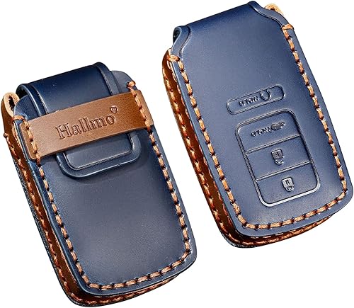 Miniatura 1 de ontto Funda para llavero Acura CDX NSX RDX RDX, de cuero, con 4 botones, color azul