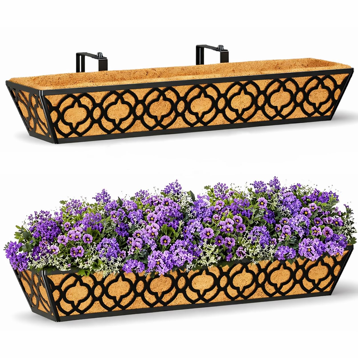 LAWYAMAI 30 Inch 2-Pack Railing Planter Box