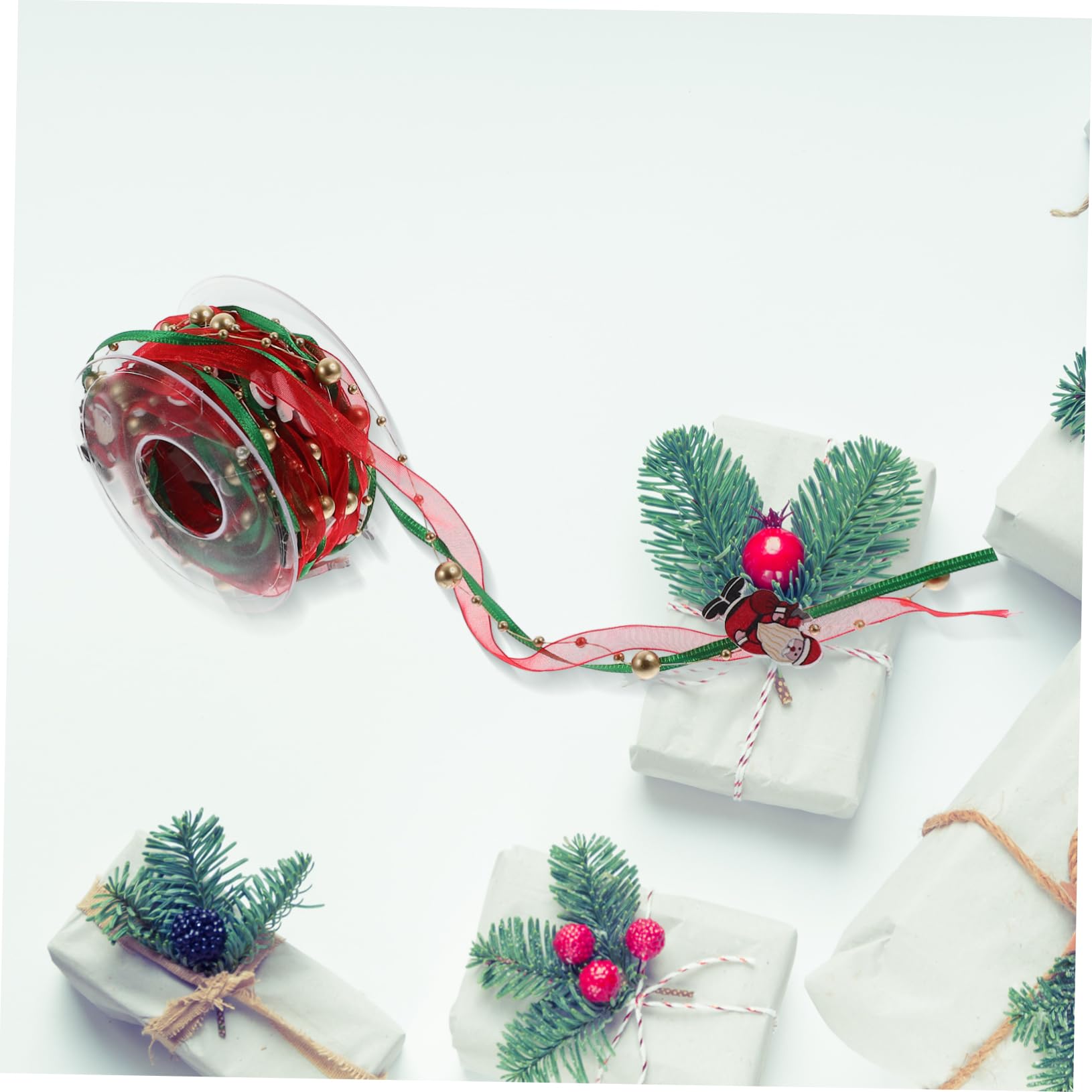 Abaodam 3piezas Lazo Decorativo De Navidad Para Manualidades Adornos De Árbol y Envoltorio De Materiales Seguros y Duraderos y Festivo