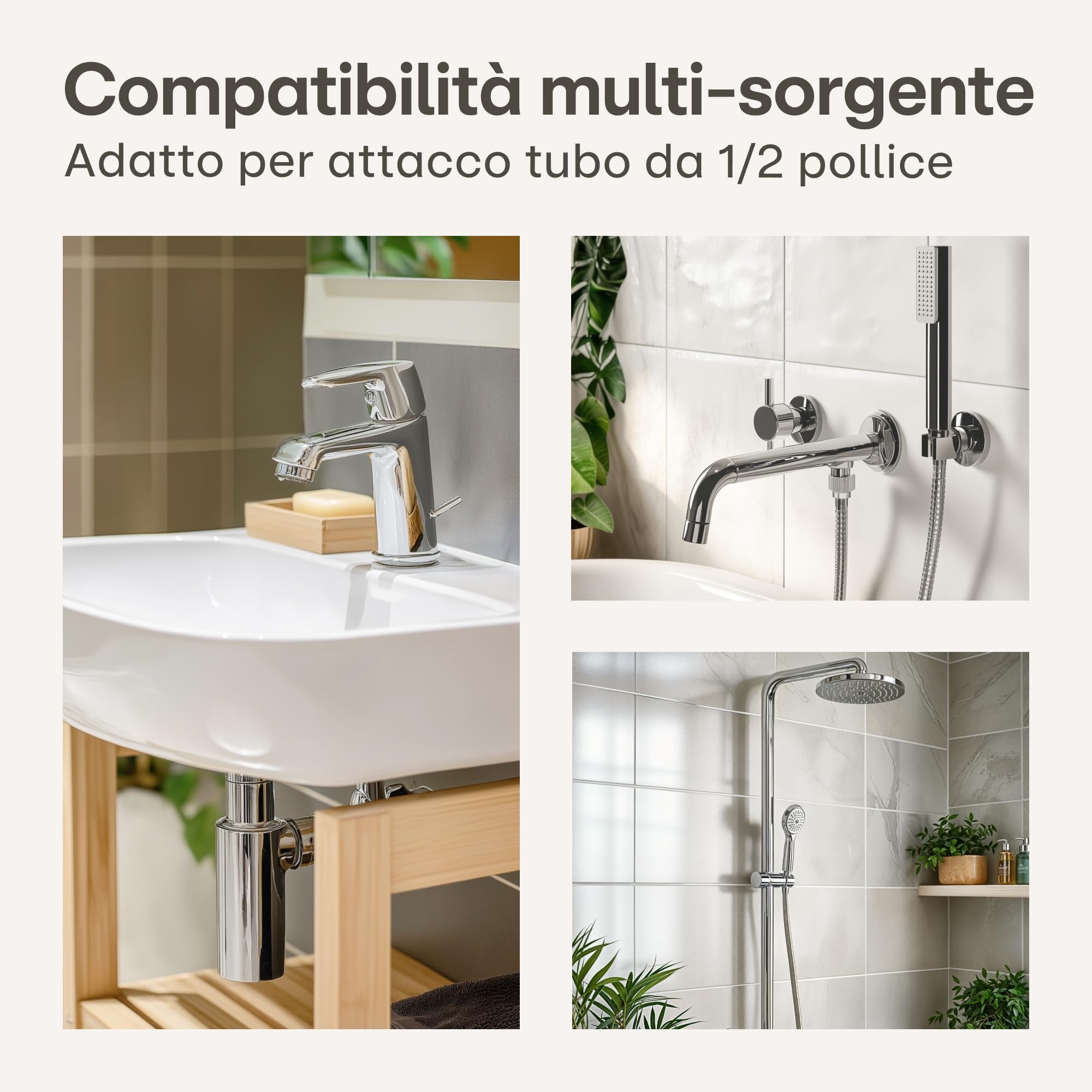 Praknu Doccetta per Bidet WC - Con Doccia, Tubo Flessibile e Supporto - Acciaio inox – Per attacco standard G1/2 – Facile da installare (Nero)
