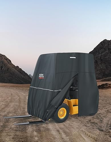 Miniatura 9 de KEMIMOTO Cubierta para carretilla elevadora, cremallera lateral fácil de conseguir artículos escotilla resistente 420D Oxford compatible con