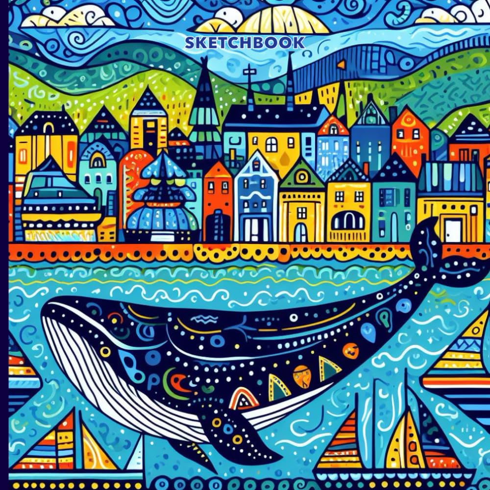 Sketchbook: Fun folk art to inspire creativity, drawing, writing, and gratitude journaling