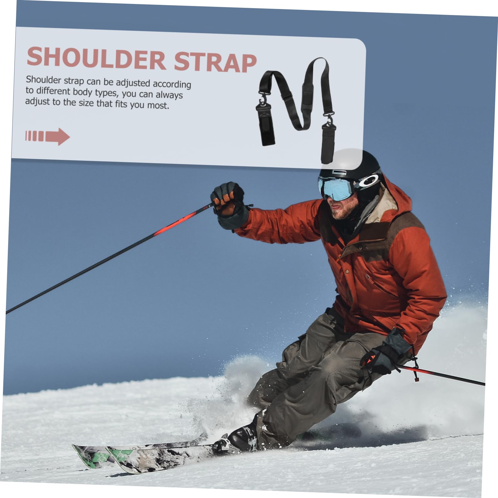 BESPORTBLE Bandoulière De Snowboard Sangles De Ski pour Le Transport Rouleau à Glace Bottes De Planche à Neige Sangle à Rouleaux Sangle De Planche De Ski Traction Extraire Grey Cuir