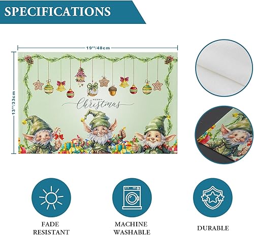 Vista 275 de Juego de 6 manteles individuales rojos para el día de San Valentín, diseño de corazón de San Valentín, resistentes al calor, lavables, manteles