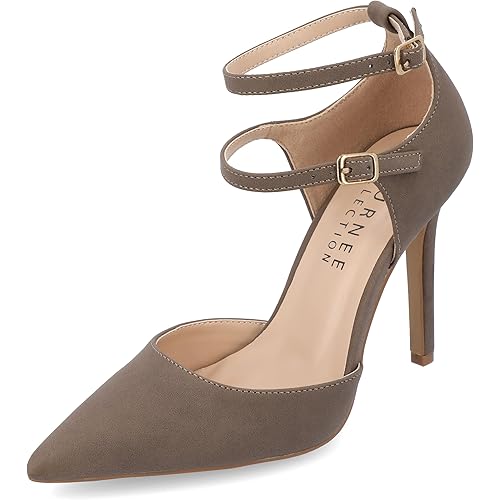 Journee Womens Lilyann Multi Strap Stiletto Pointed Toe Pumps