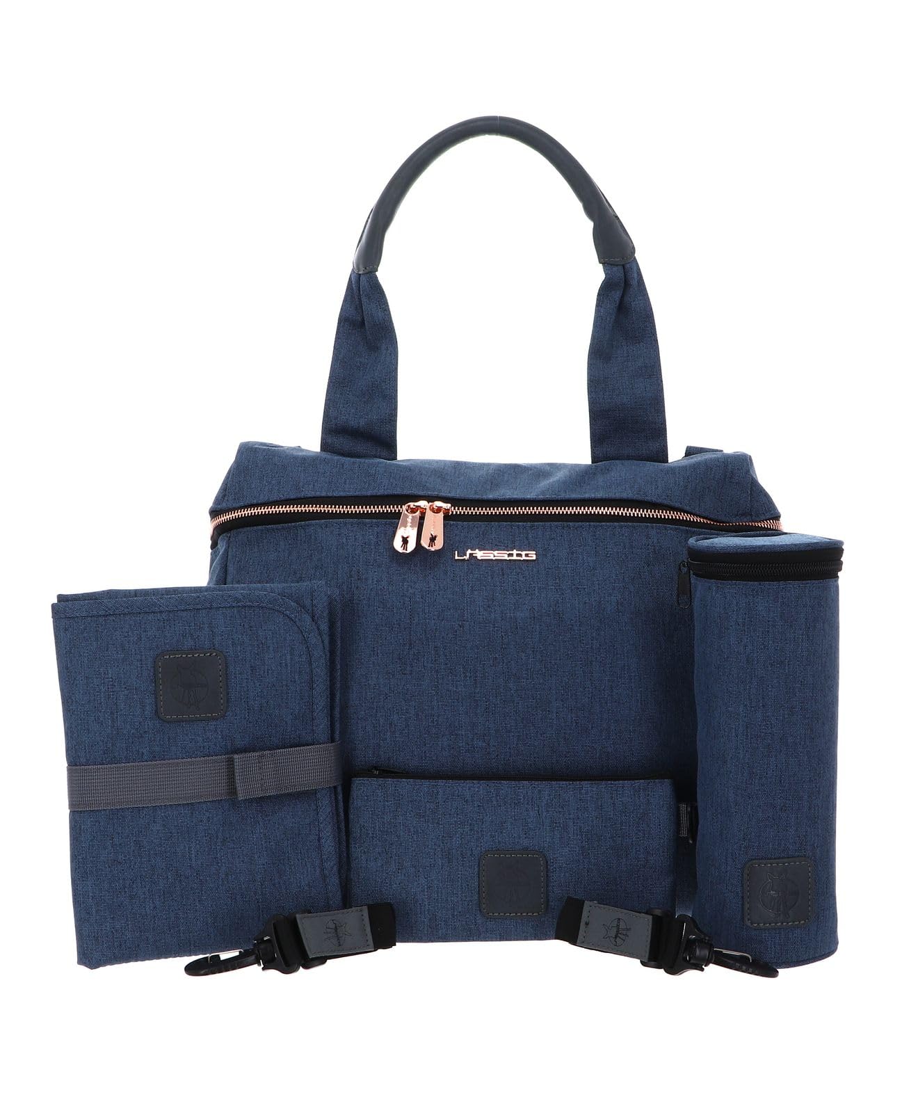 LÄSSIG Baby Wickeltasche Handtasche Wickelrucksack Glam Rosie
