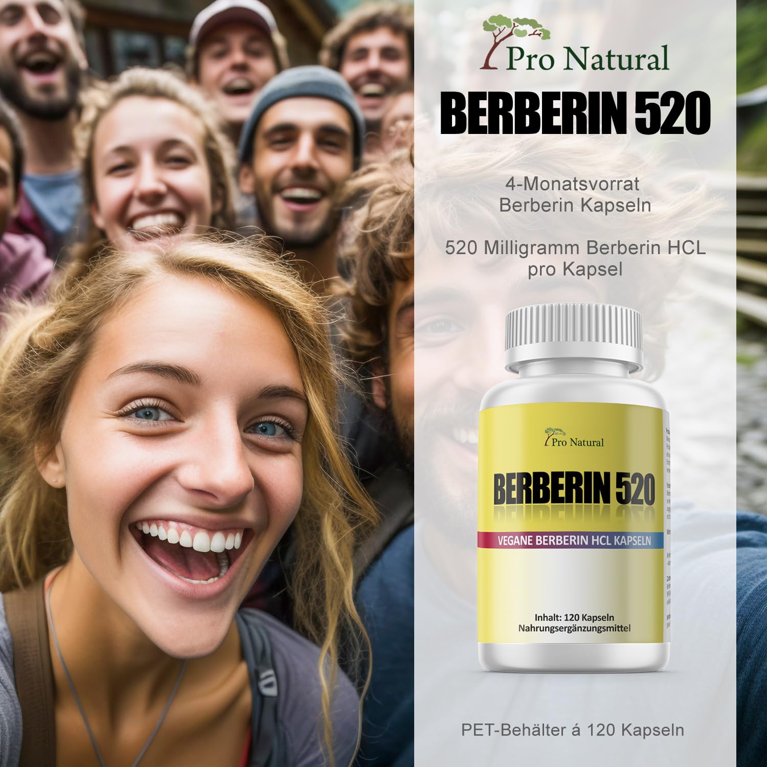 Berberin 520 mg I 120 Kapseln hochdosiert I 100% Vegan I Premiumqualität