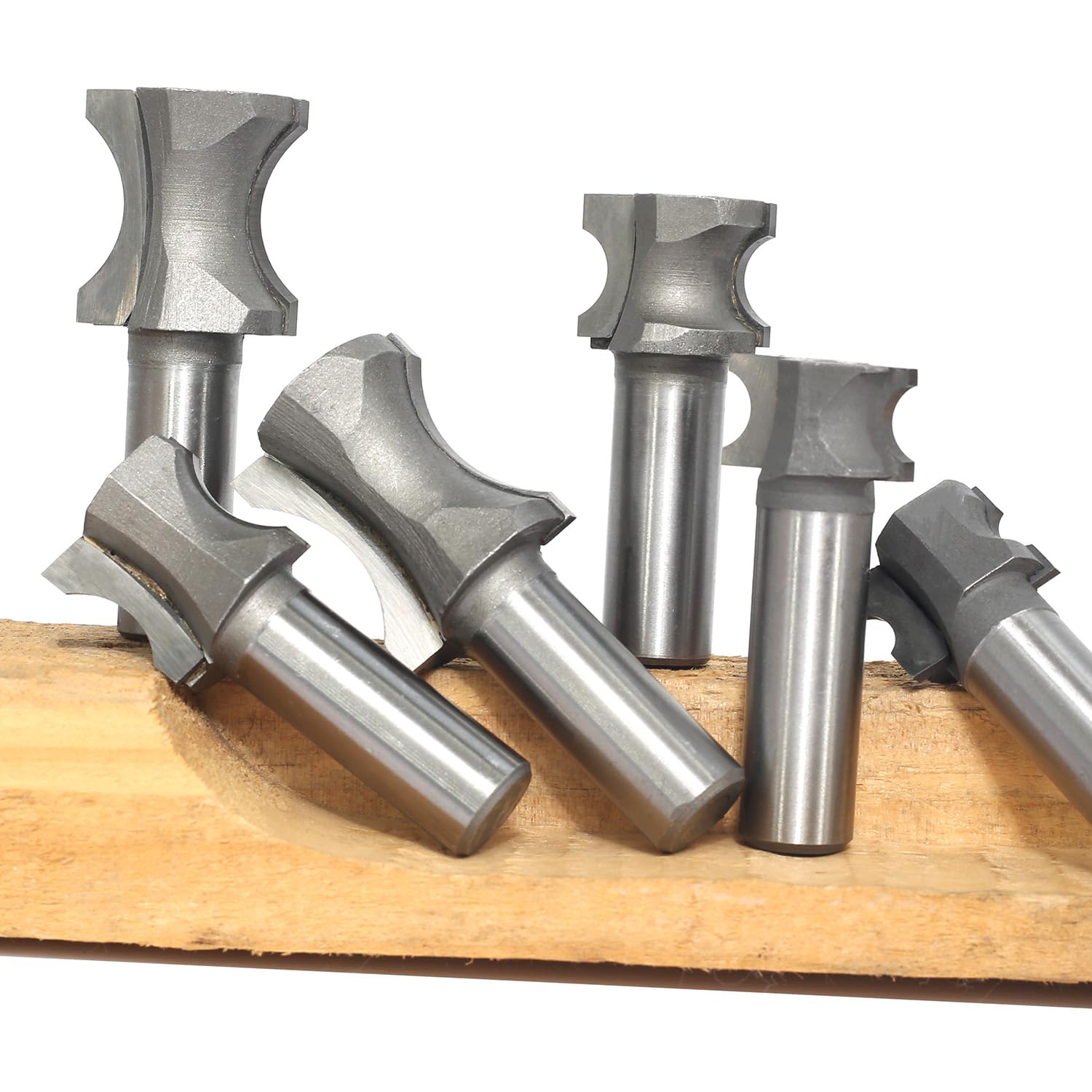 Snapklik.com : s CNC 6PCS Convex Edge Oval Router Bit Set 1/2