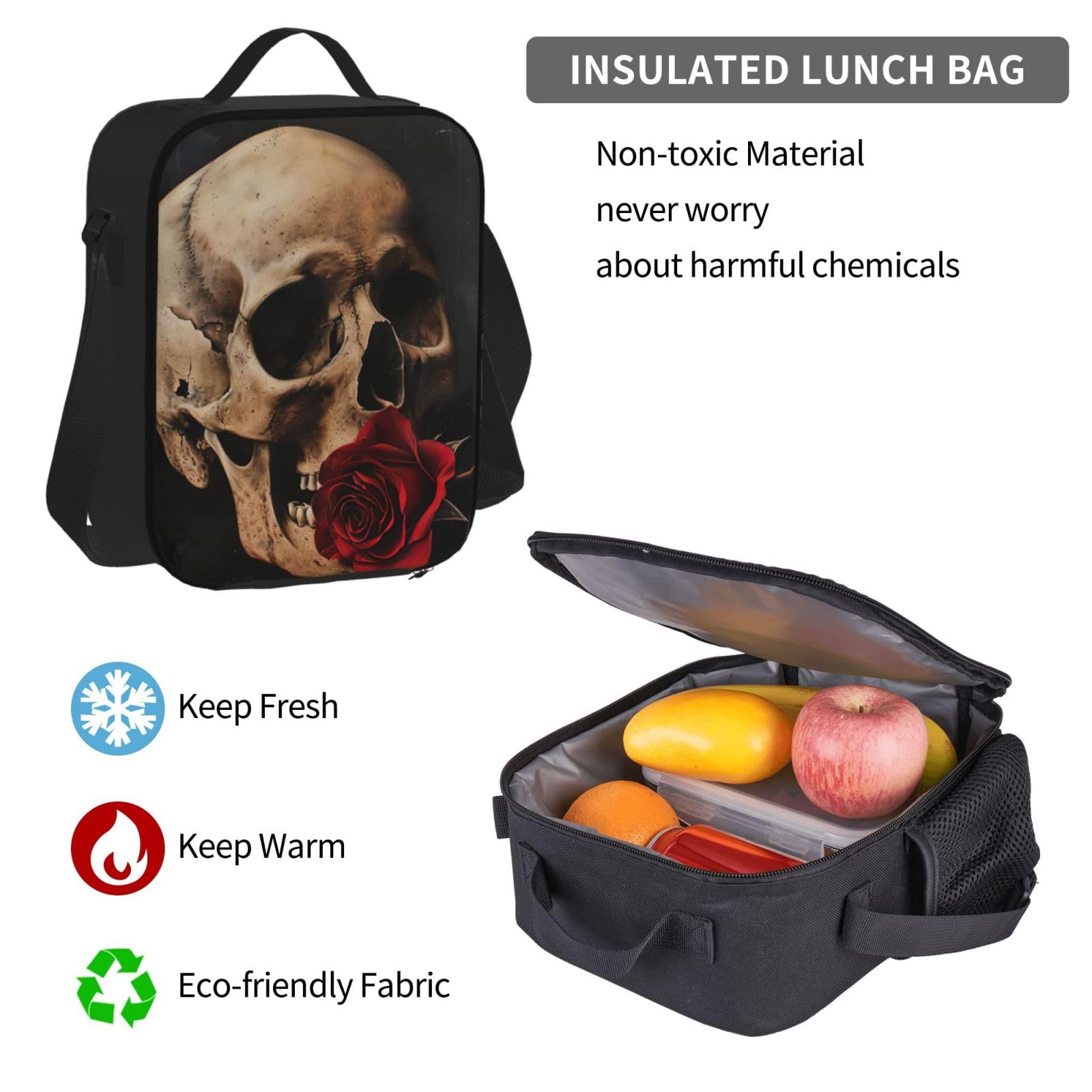 Zaino, borsa portapranzo, astuccio, set da 3 pezzi, per lavoro e