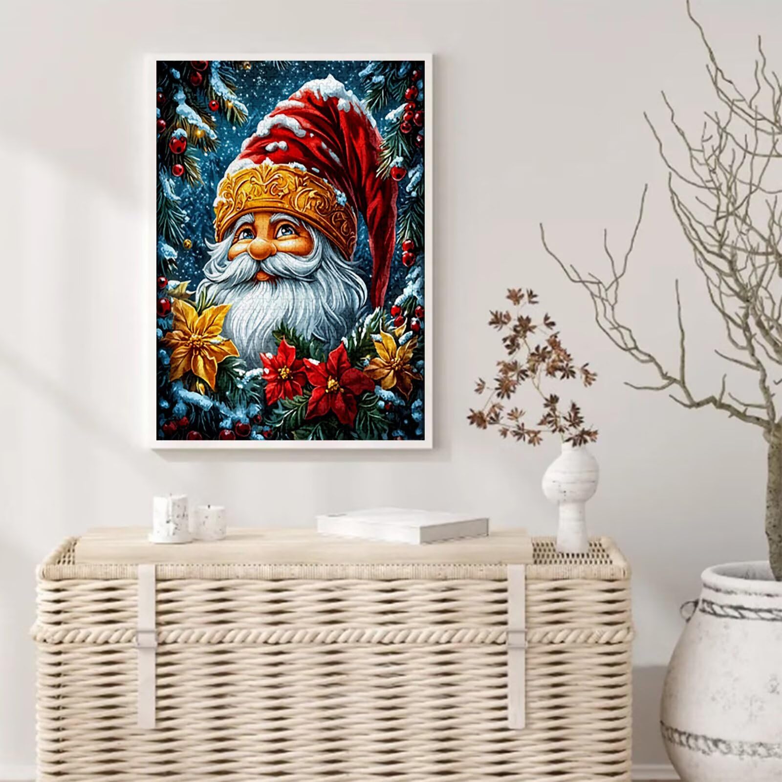 Boże Narodzenie Puzzle 5000 sztuk, 5D DIY Puzzle dla seniorów Puzzle dla dorosłych i początkujących 14 lat, puzzle opakowanie na prezent, gry relaksacyjne i inteligencja, wystrój pokoju na ścianę, 156