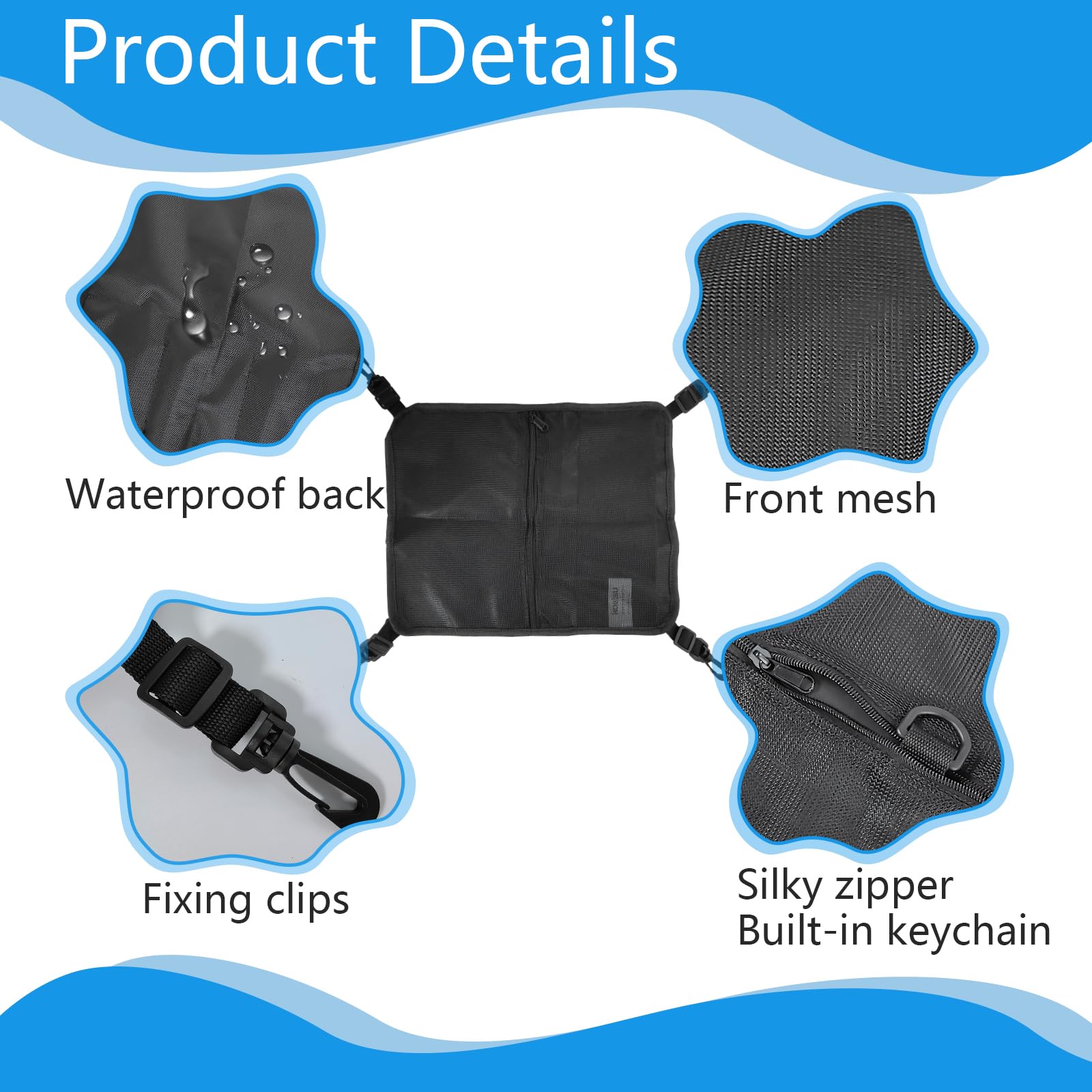Bolsa para Tabla de Remo, Bolsa Paddle Surf Hinchable, Bolsa de Almacenamiento de Malla Negra con Hebilla Fija para Tabla de Surf Stand Up Paddle, Kayak