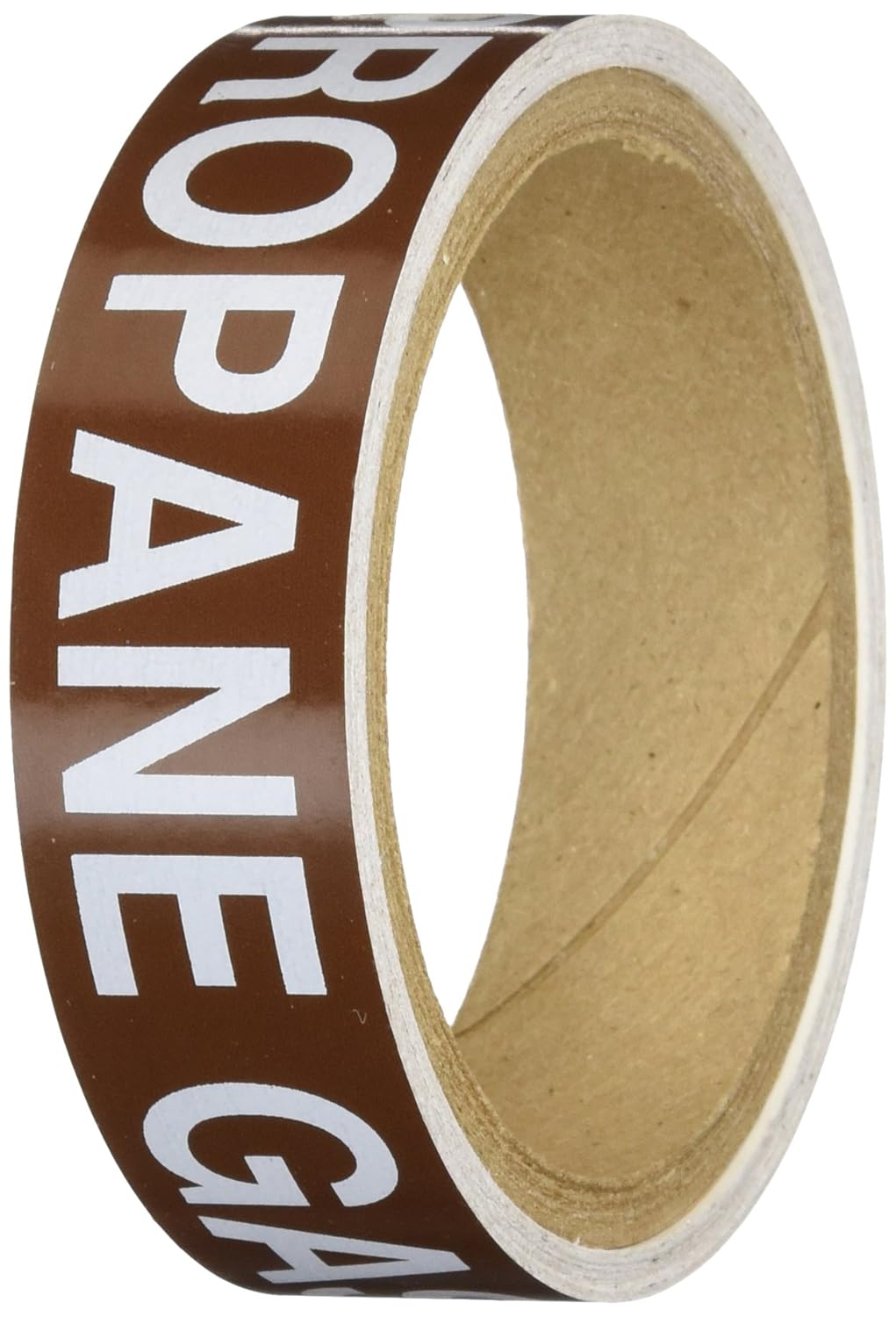 Brady 109579 Economy Pipe Markers-To-Go, B-946, 1" Height X 8" Width, White On Brown Pressure Sensitive Vinyl, Legend "Propane Gas"
