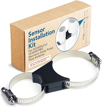 HC6000v2 Sump Pump Float Switch: Hi-Lo Sensors, Built-in Alarms Bundle with Sensor Installation Kit | Versatile, Eliminates Stray Paths, Prevents False Triggers, Made in the USA