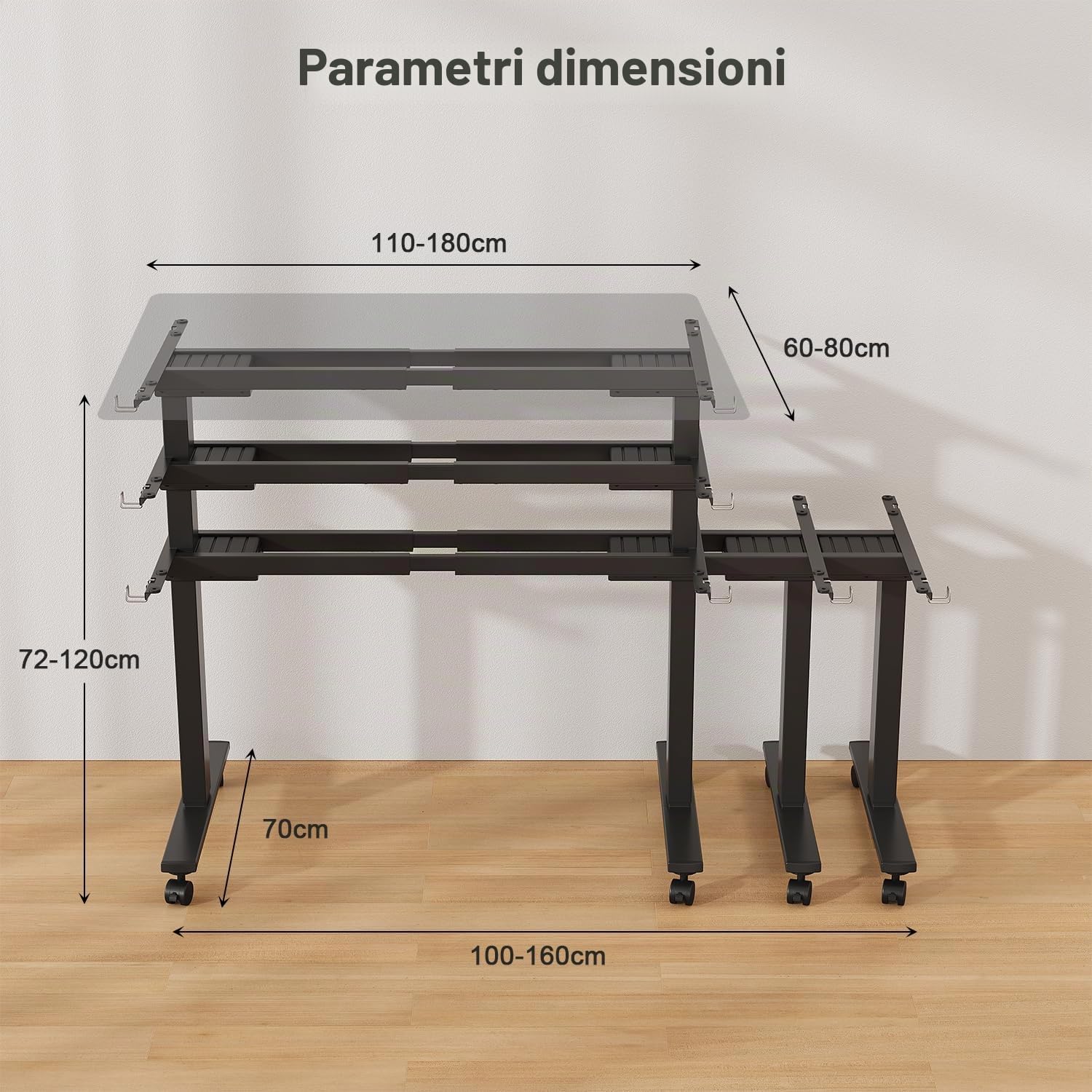 JUMMICO Standing Desk Scrivania elettrica regolabile in altezza