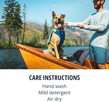 Ruffwear Confluence Dog Life Jacket, Large Dog Safety Harness & Flotation Device, 2 Assistance Handles, Waterproof Rescue & Pet Swimming Aid, for Sailing & Paddleboarding, Biolumin Blue, Size L
