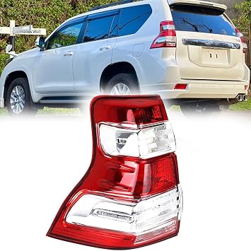 Tail Lights Assembly Compatible with 2014 2015 2016 2017 Toyota Land Cruiser Prado LC150 FJ150 Driver Side Taillight Assembly Rear Tail Light Taillights Rear Light Turn Signal, Reverse Brake Lamps