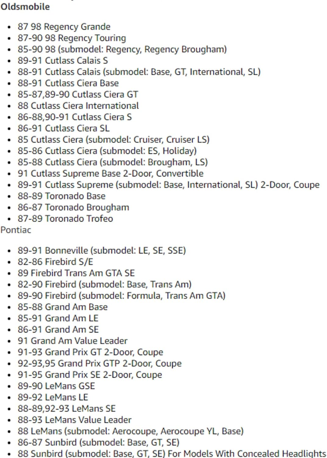 Bumper Fog Lights with Bulbs Assembly 1988-1997 Compatible with Chevrolet GMC C/K, For 1982-1991 GMC S15, For 1982-1997 Chevy S10 Fog Light Replacement Pair, GM2592106 GM2593106