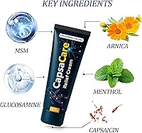 Vista 3 de Capsacare Crema para Alivio de la Neuropatía, Contiene Capsaicina, Árnica, Mentol, MSM y Glucosamina, Adecuada para Pies, Manos, Piernas, Músculos