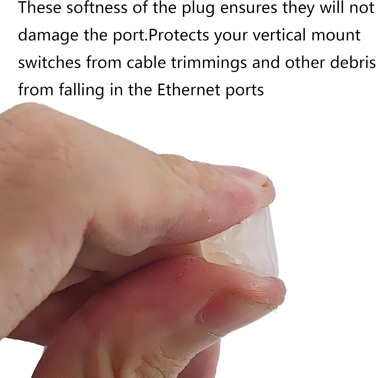 120PCS RJ45 Port Covers, Silicone Ethernet Dust Protector Caps for Network Switch, Router, Computer and TV Ports (White)