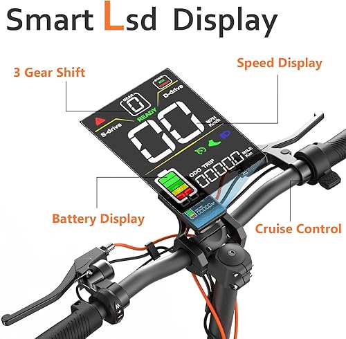 Miniatura 2 de JOYOR Patinete eléctrico, 2000 W800 W para adultos de hasta 3731 MPH y rangos de 5434 millas, neumáticos de absorción de impactos de 10 pulgadas,
