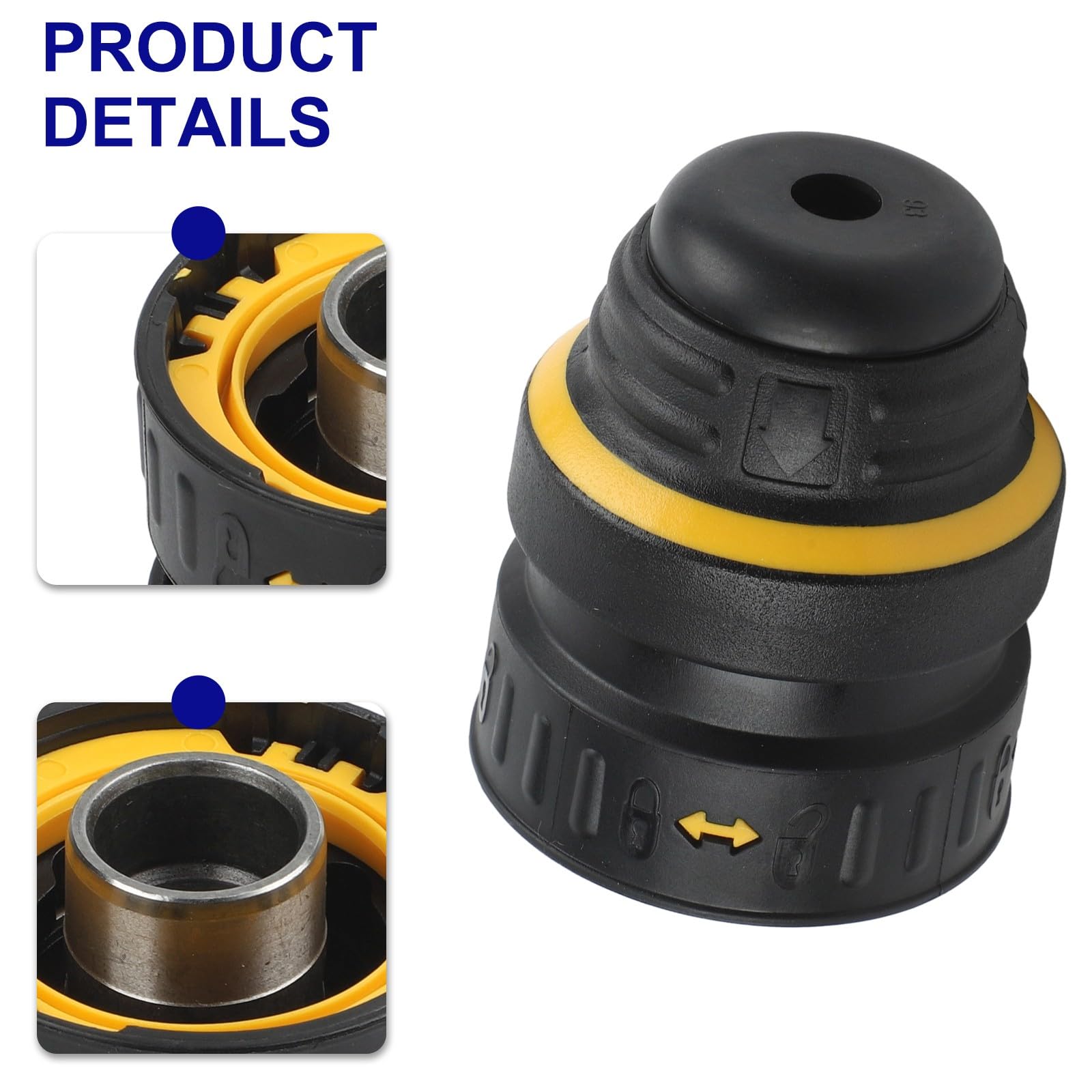 Portabrocas compatible de 1 pieza para dispositivos D25144 D25134 N403111 496244-00 de 3 mordazas con durabilidad metálica y acoplamiento rápido, 1 pieza para D25144 D25134 acoplamiento