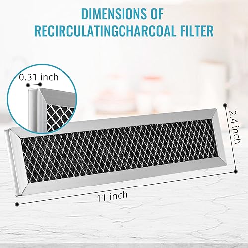 Miniatura 2 de Filtro de carbón de microondas JX81D WB02X10943 para GE AP6981705, PS12742670, WB02X35607 JVM1740, AH783520, EA783520, filtro de microondas