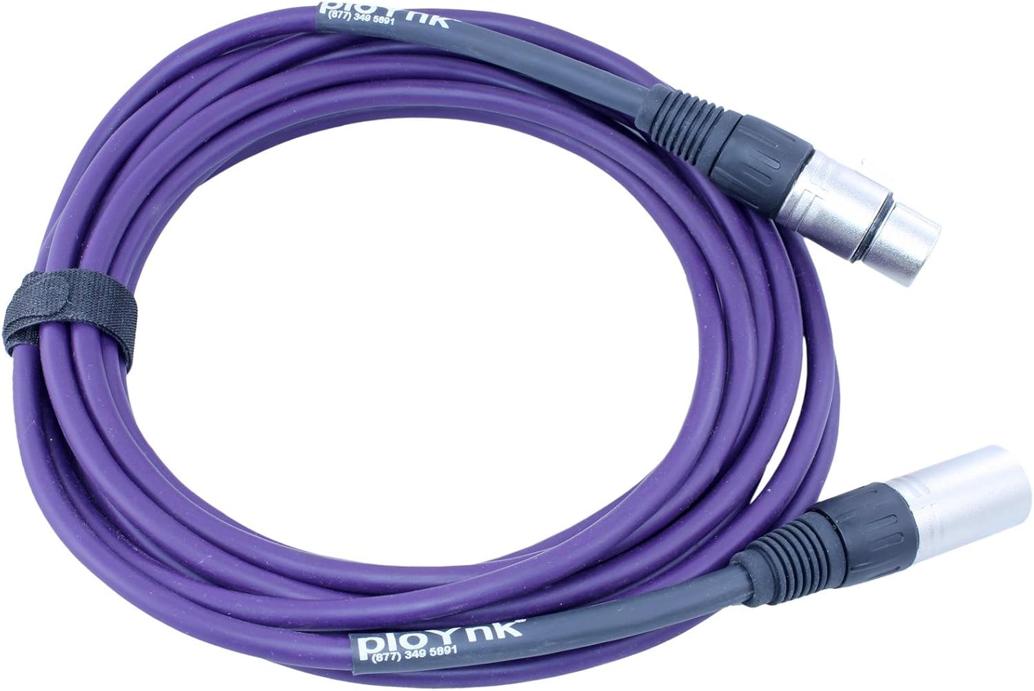 Premium Male to Female 3 pin XLR Mic Cable Microphone Audio Cord - 60 FT Long: Purple