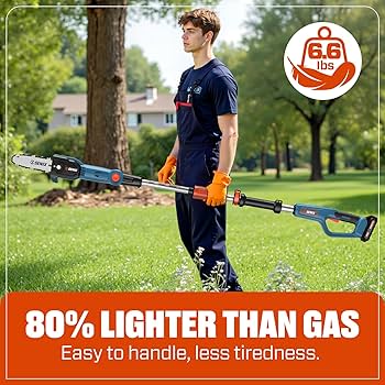 Amazon.com : SENIX Electric Pole Saw for Tree Trimming, 8 Inch 20V