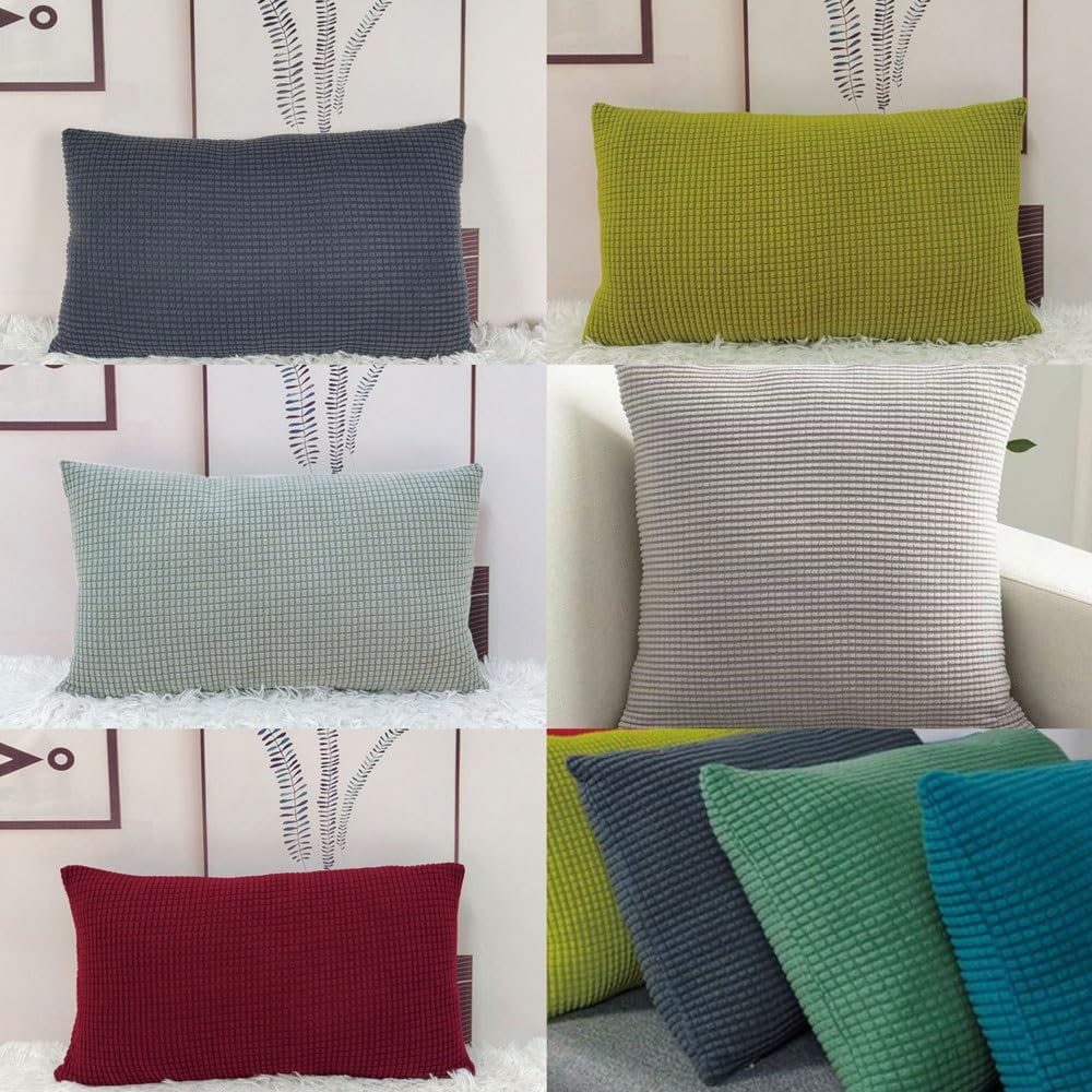 2 Pack Throw Pillow Covers 18x18,20x20,Soft Corduroy Extra Large Cushion Covers for Living Room Sofa Super King Size Pillow Cases Decorative Couch Pillowcases(Coffee,90x90 cm)