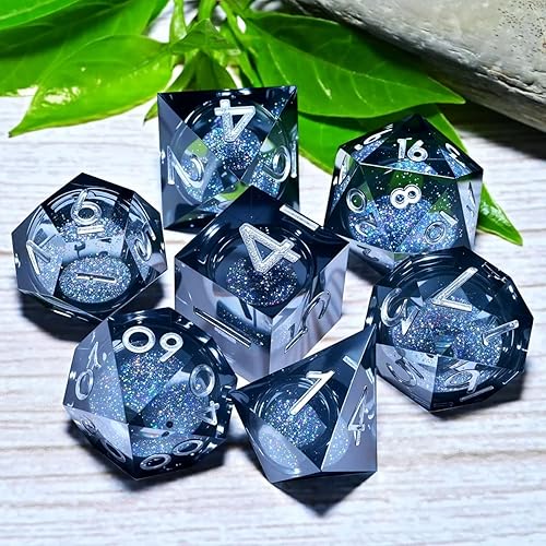 Miniatura 6 de Juego de dados de metal D&D, juego de dados poliédricos de dragón y Calabozo para juego de rol (Dungeon and Dragon) y juego de dados esmaltados D&D