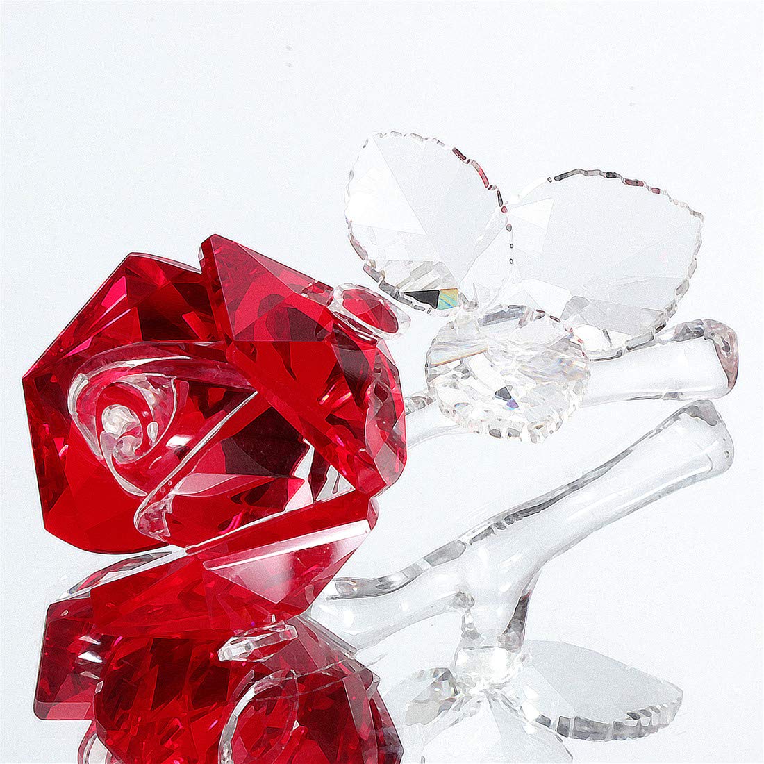Amazon.co.jp: Waltz&F K9クリスタル クリスタルバラ 水晶置物 水晶