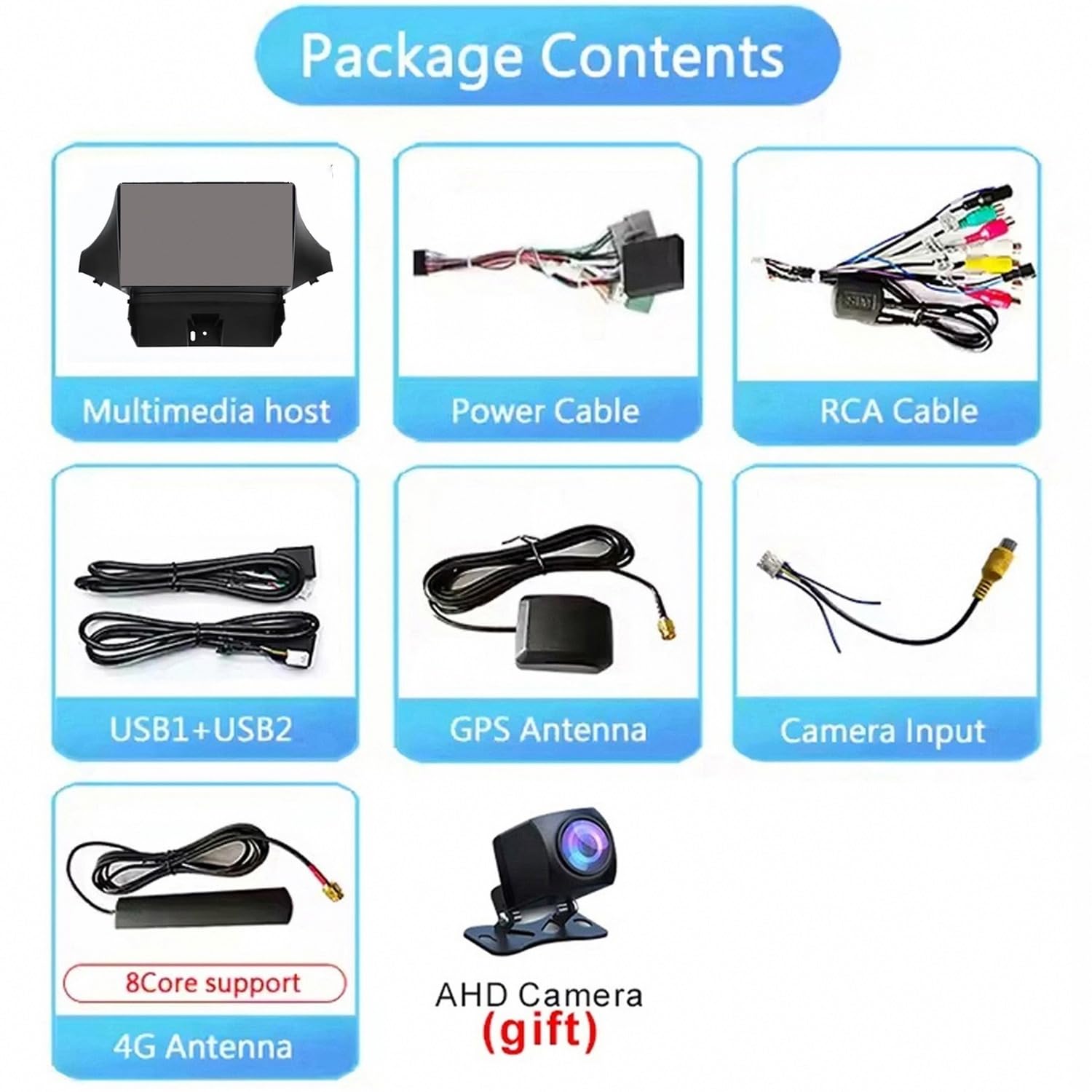 Lecteur Multimédia GPS Radio pour Chevrolet Orlando 2009-2018 Poste Radio Bluetooth Main Libre, Écran Tactile, Navigation GPS, Contrôle Vocal, Aux, Mirrorlink, 4 Nuclear 2G+32G