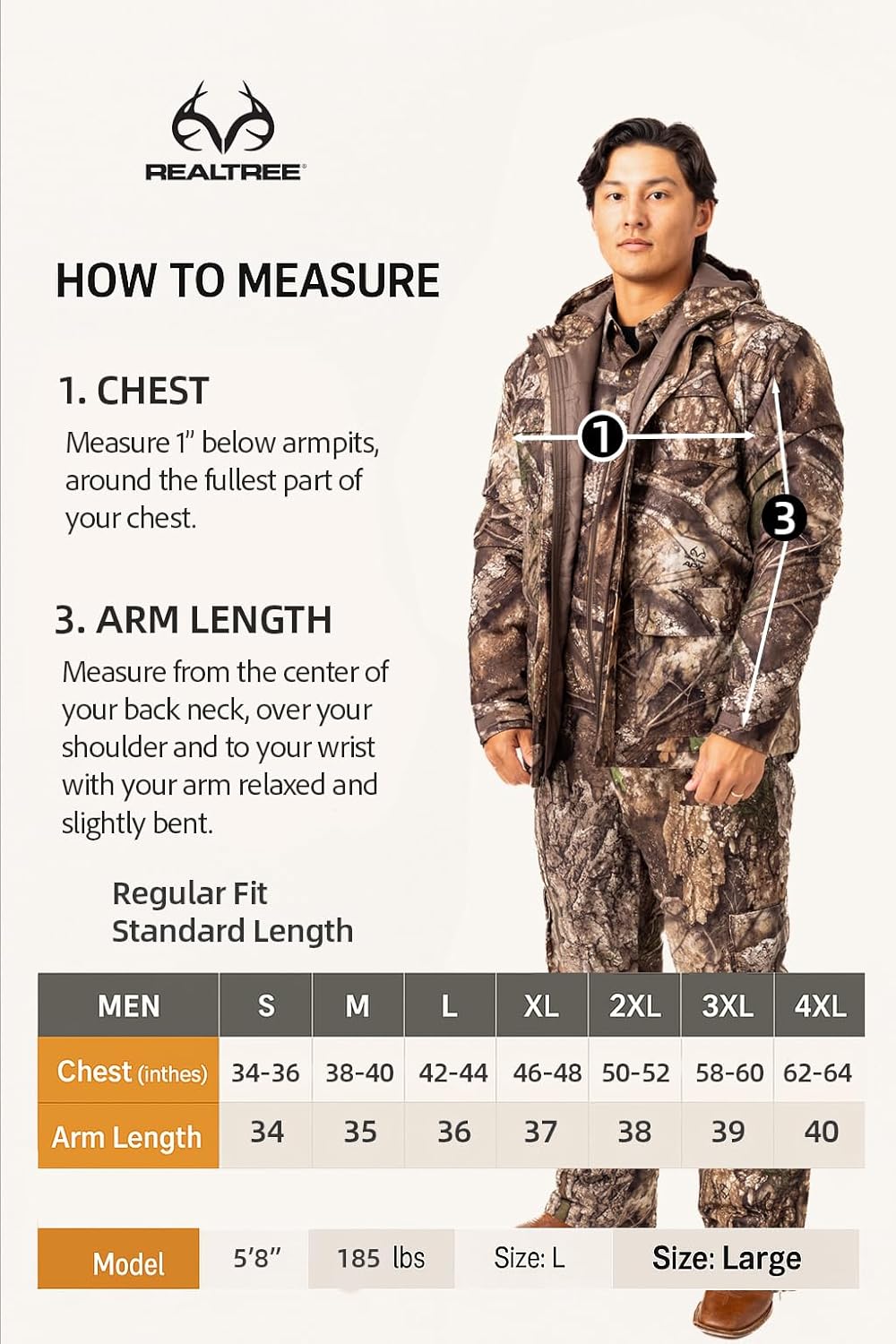 Realtree Men's Camo Hunting Insulated Cold Weather Parka Jacket - Water-resistant, Mid-weight and Super Warm - Image 7