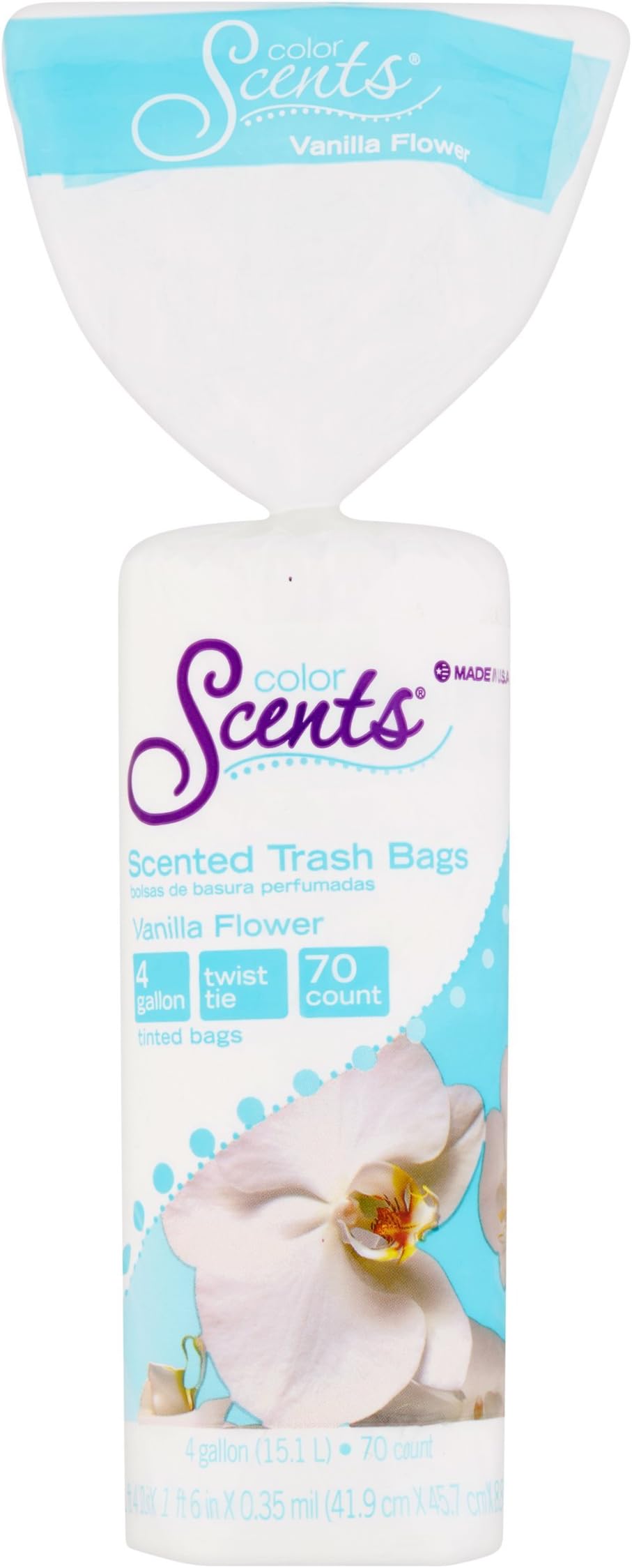 Perfumadas trash-bags color 8gal & 4gal Gargage Bags(Pack of 1) (70, Vanilla Flower -4 Gallon)