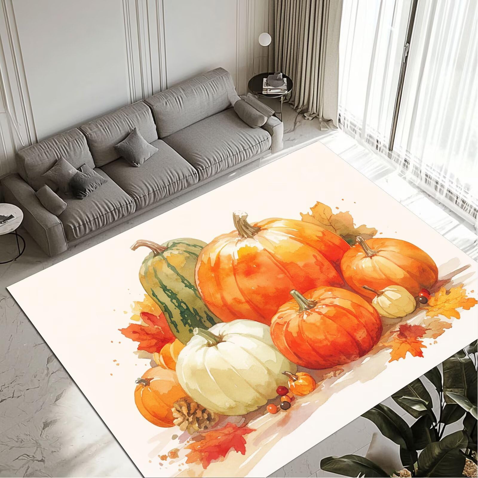 Tapis de chambre adulte et décoration salon motif automne 100x200