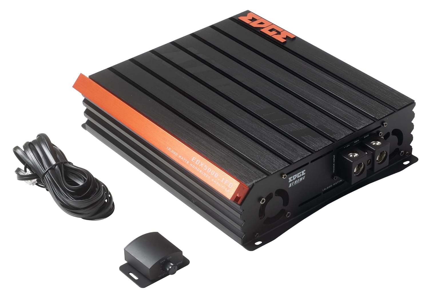 Edge Audio EDX5000.1FD-E0 Monoblock Amplifier with remote bass control and wiring