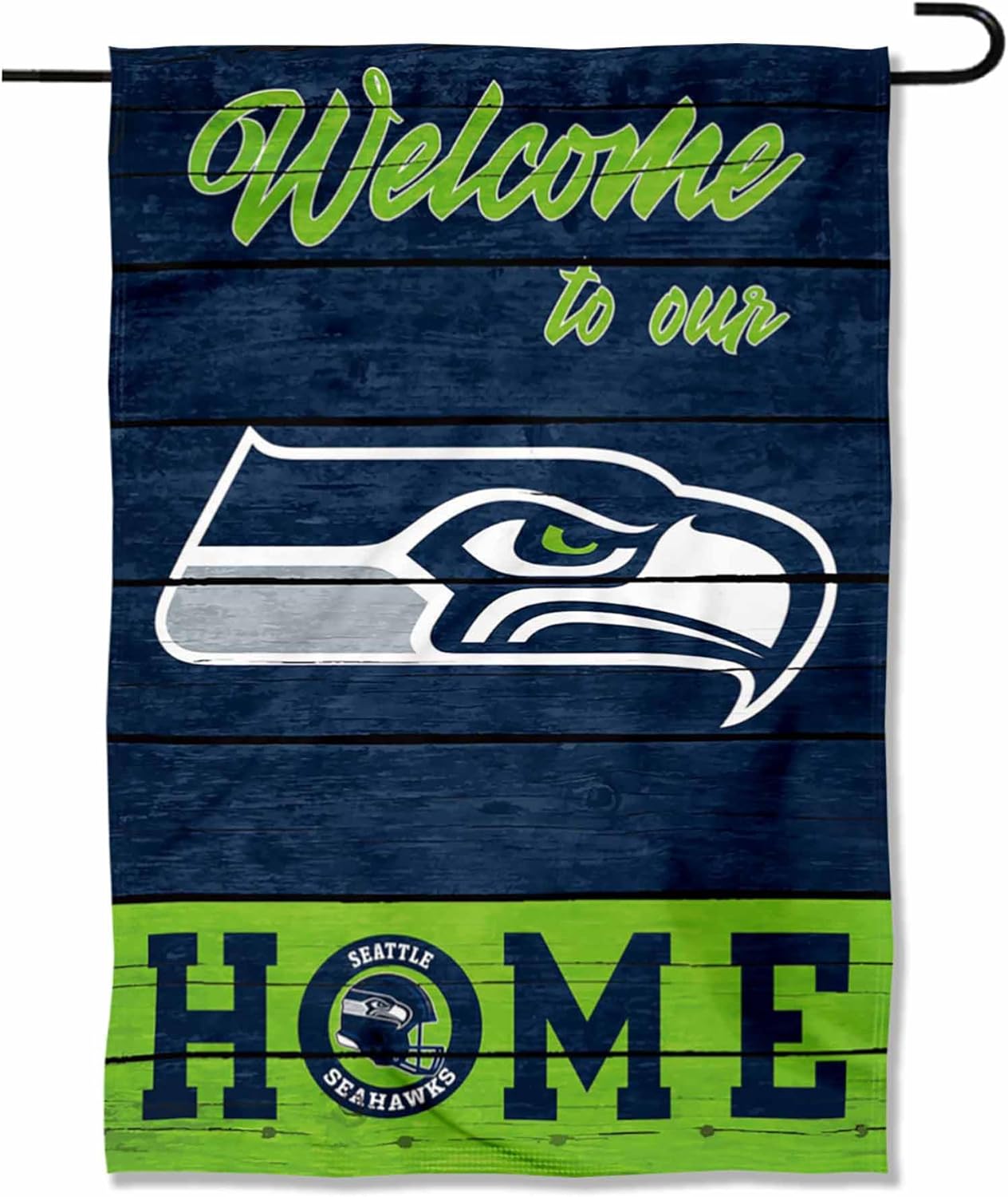 Seattle Seahawks Welcome Home Decorative Garden Flag Double Sided Banner
