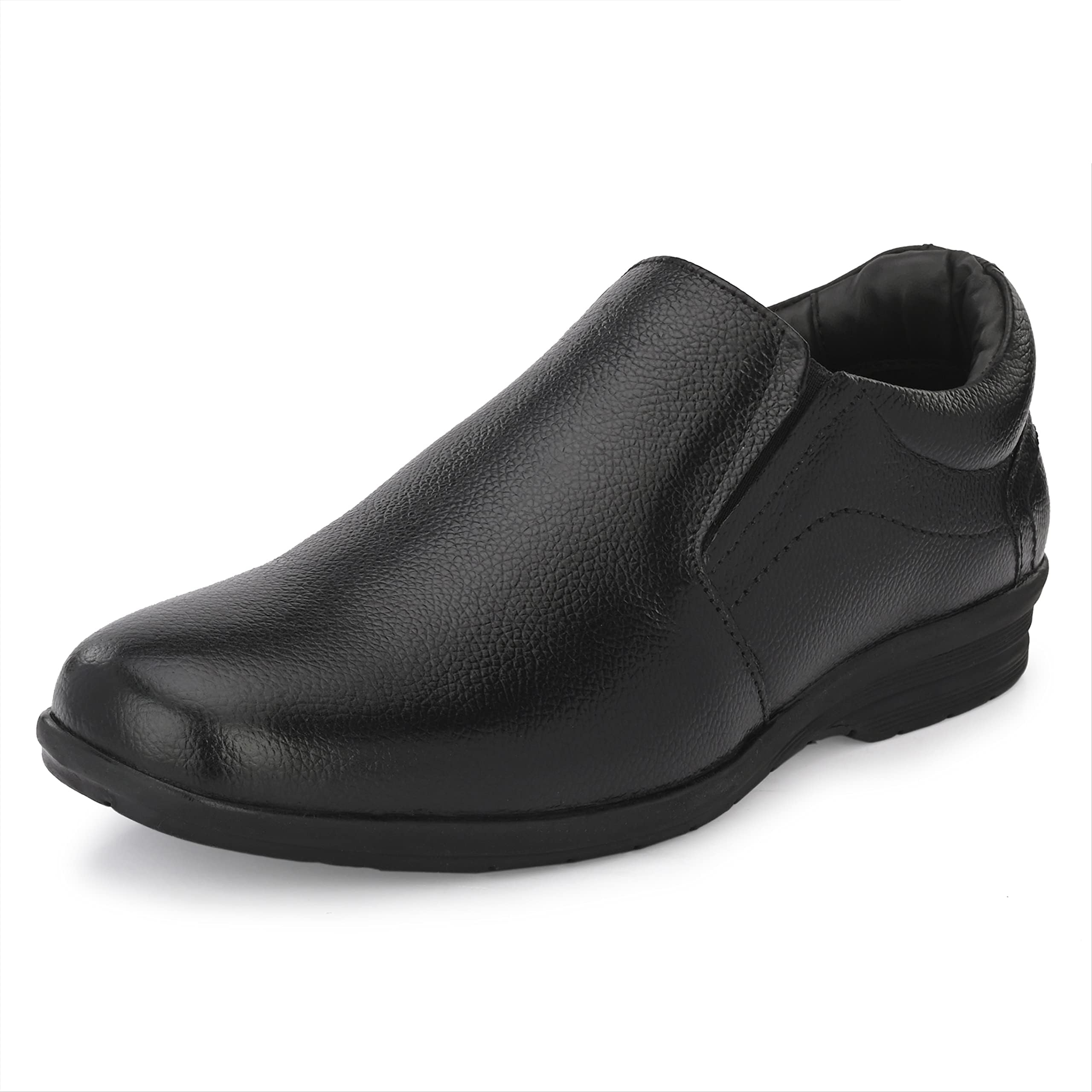 Auserio Men's Full Grain Leather Slip On Formal Shoes | Anti Skid Sole & Padded Collar | with Antimicrobial & Heat-Insulating | Shoes for Office & Parties & All Occassions (SSE 010.011.012)